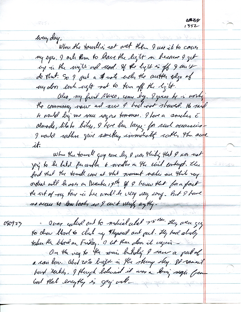 Dr John WorldPeace 2008 Prison Journal